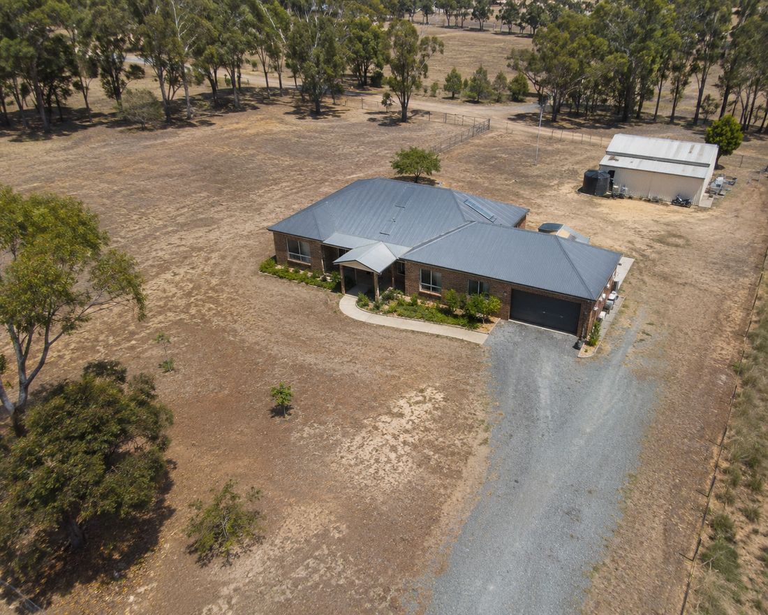 Acreage property before hydroseeding, bare dry dirt